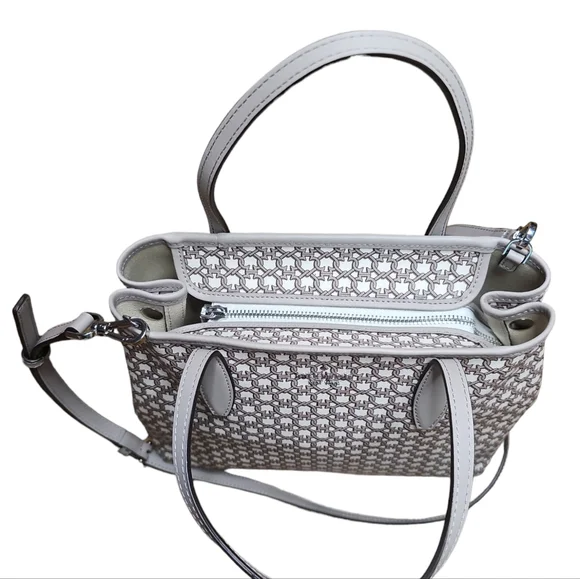 Kate Spade 2 pc. Link Satchel Bag/Matching Card Holder Cream/Beige Crossbody NWT - Picture 13 of 15